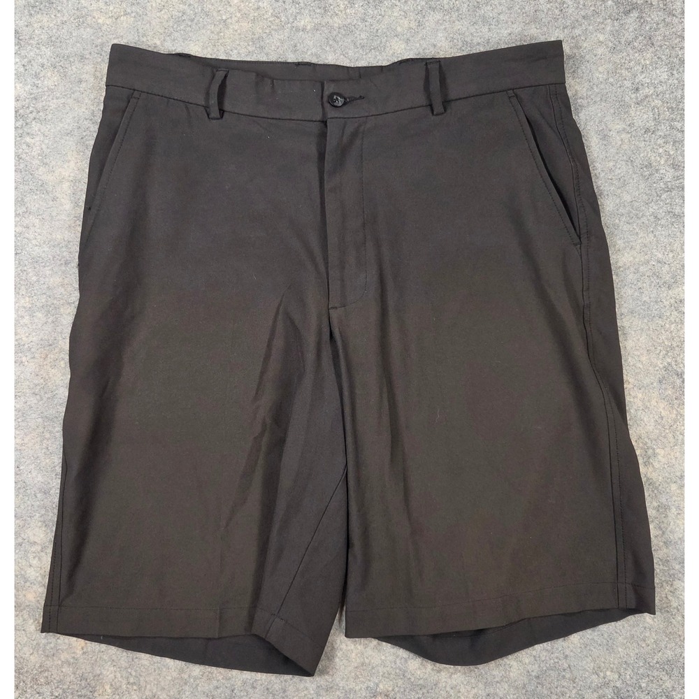 Tommy Armour Mens Black Performance Golf Shorts Size 34 Stretch Flat Front
